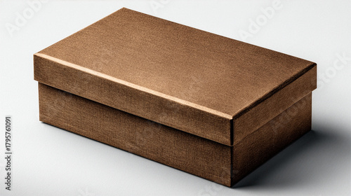 Maqueta de caja con espacio para etiquetas o rótulos. 