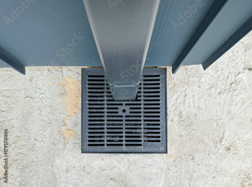 Plastic rainwater gully with grate
