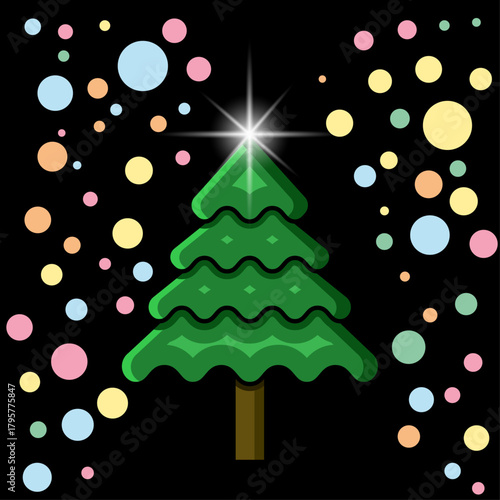 arbol navidad brillante con lunares 1