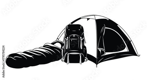 Backpack sleeping bag tent camping