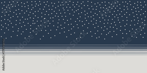 Abstract background with blue top section white dots stripes and light gray bottom area design art decor