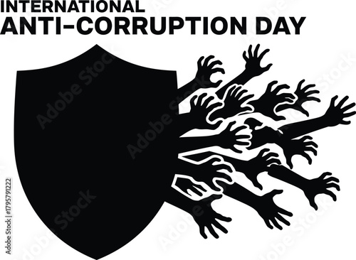 International Anti-Corruption Day vector illustration for awareness