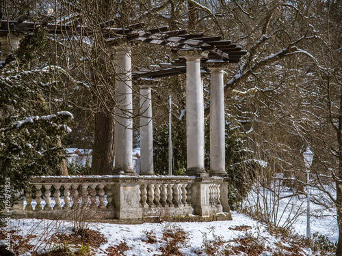 Pergola Winter Kurpark Marienbad