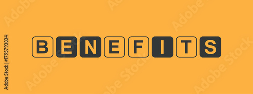 benefits text on white background