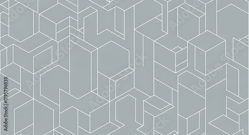Abstract geometric pattern of isometric cubes