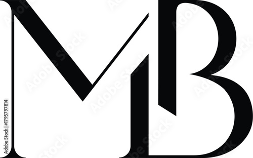 MB alphabet letter logo and monogram logo design