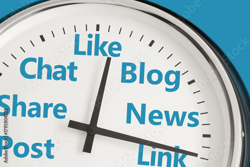 Social Media Networking Business Time Management Concept
