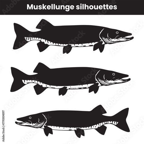 Muskellunge silhouettes