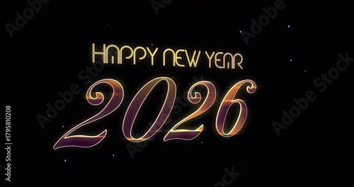 Shiny 2026 New Year Banner with Festive Lights