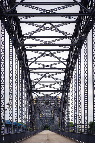 old bridge with steel struts