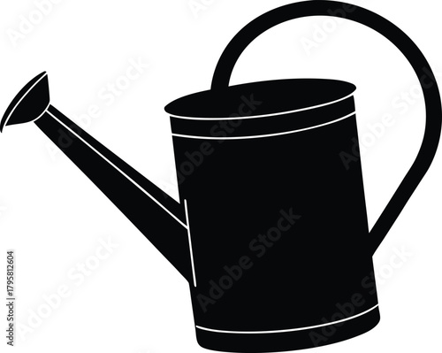 Watering Can Silhouette Vector Illustration