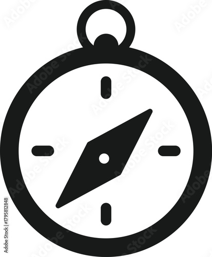 silhouette vector of campass