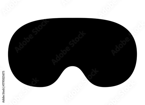 Virtual reality VR headset or sleep mask flat vector icon for apps and websites