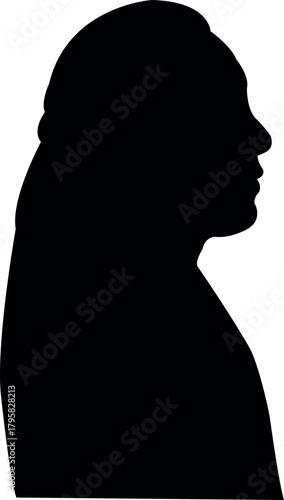 a woman head silhouette vector