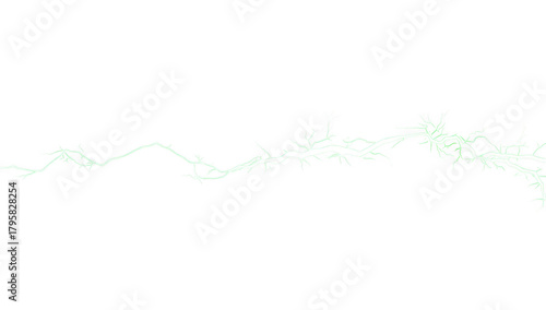 Faint green liquid splash isolated on transparent background, creating a subtle and delicate effect
