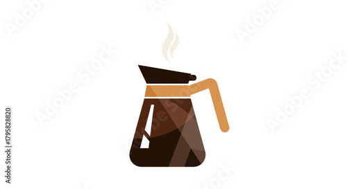 Coffee Preparation, Home Kitchen, Illustration, Cozy Environment, Close-Up View, Coffee Culture