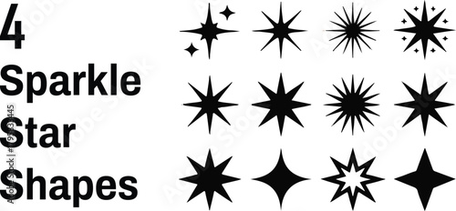 star vector star shapes collection 12 geometric symbols