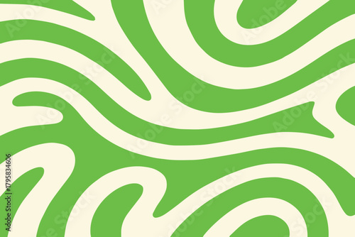 wave flowing lines retro swirl pattern organic vector illustration
