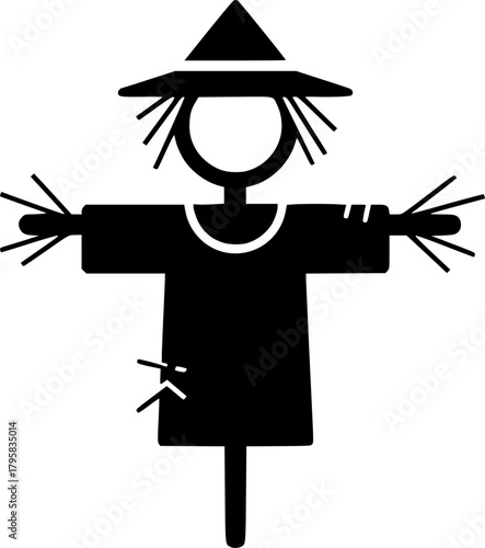 scarecrow icon flat vector icon
