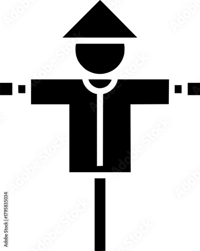scarecrow icon flat vector icon
