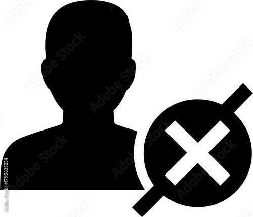 remove user vector flat icon
