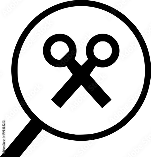 zoom in glyph vector flat icon
