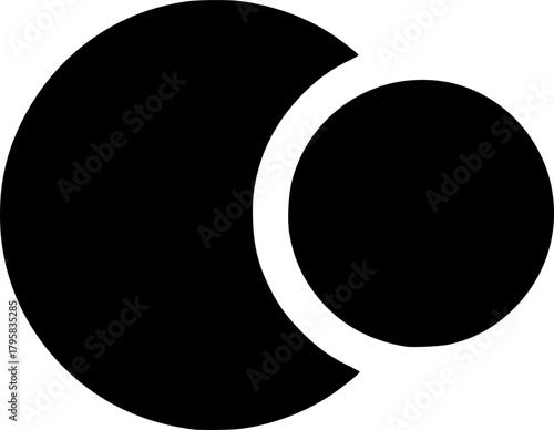 eclipse alt glyph vector flat icon
