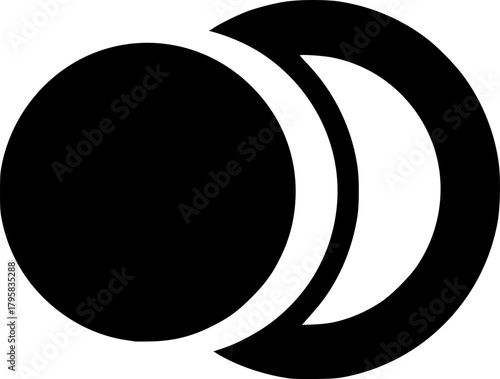 eclipse alt glyph vector flat icon
