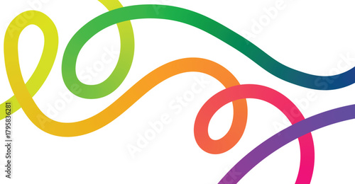 Abstract Gradient Color Shapes Pattern. Background with Wave Rainbow Ribbons. Vector Color Lines with Gradient. Geometric Shapes Graphic Design Element vector