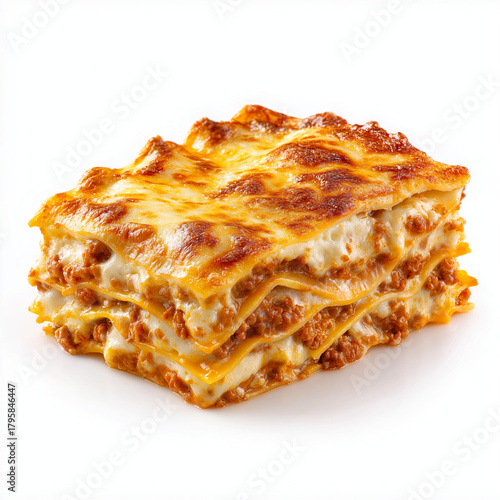 lazanya isolated on white background