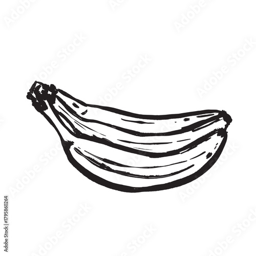 Vivid illustration of ripening bananas on white surface