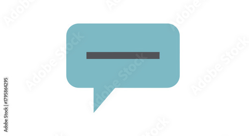 Simplified speech bubble with deletion