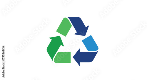 Tri-arrow recycling emblem