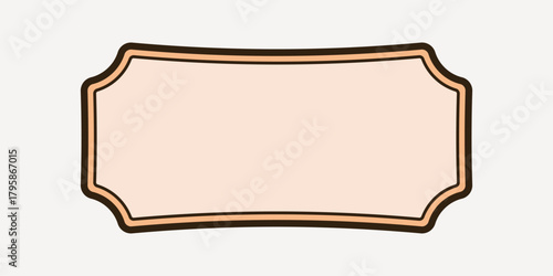 Pastel orange badge vector