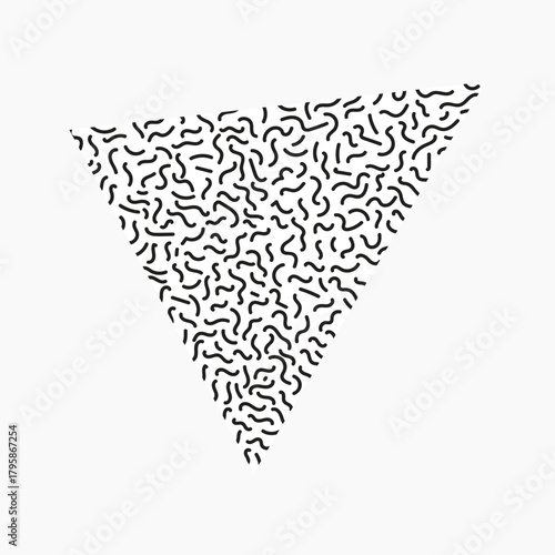 Abstract pattern triangle, confusion & puzzle vector