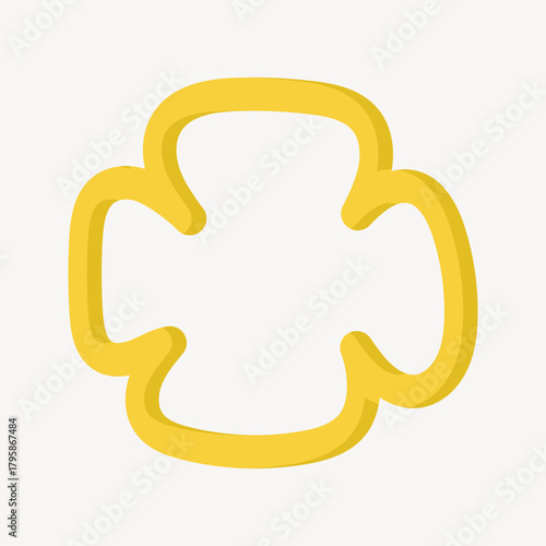 Yellow bell pepper slice, ingredient vector