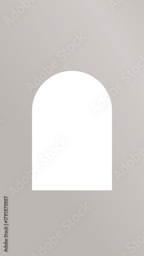 Brown arch frame editable vector