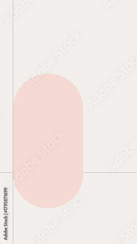 Pastel geometric frame phone wallpaper vector