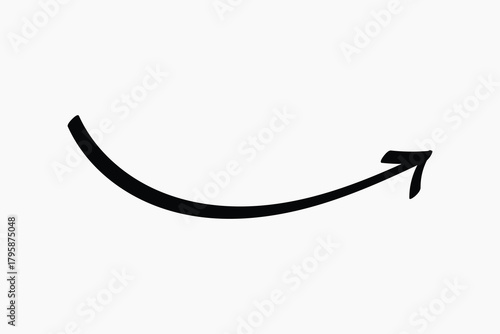 Curved arrow illustration vector