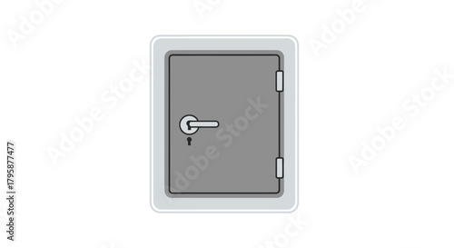 Grey safe door