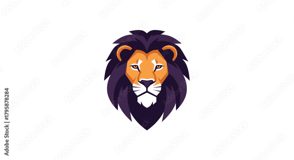 Fototapeta premium Stylized lion head