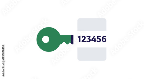 Green key entering a coded interface