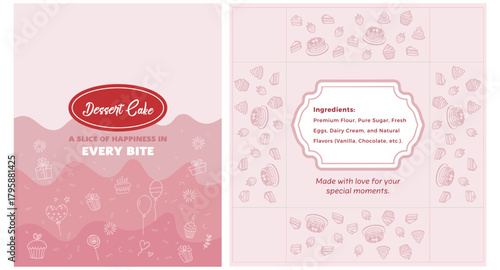 Cake Box Packaging Design Template