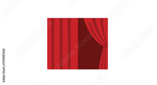 Free Download Drawn red curtain, tied - GFXLoad