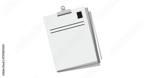 Clipboard with papers