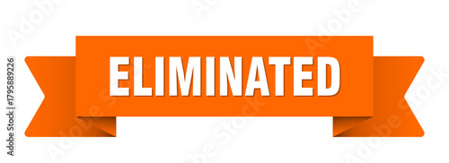 eliminated ribbon isolated on transparent background. eliminated ribbon