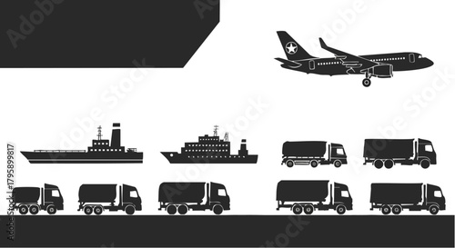 Transportation and Logistics - A Fleet of Vehicles and Vessels.