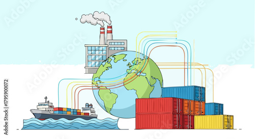 Global Trade and Environmental Impact - A Visual Representation.