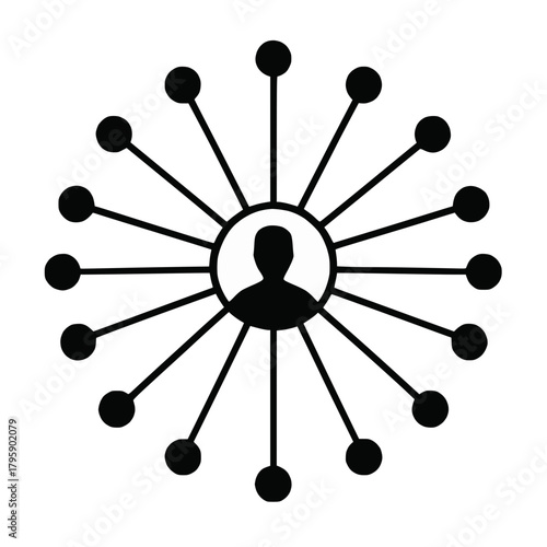 Central Hub Person in Radial Network