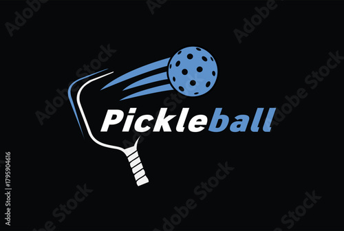 Pickleball Sports badge logo vector illustration for any business community.